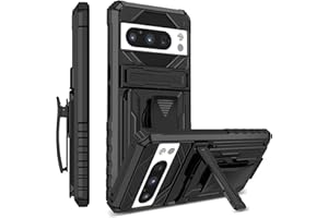 YOUULAR Custodia compatibile per Google Pixel 8 Pro PC rigido+TPU morbido+staffa+clip dorsale custodia protettiva antiurto anti-goccia per Google Pixel 8 Pro custodie militari Bult-in staffa nascosta,