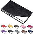 rts Credit Card Holder Credit Debit ATM Business Visiting Name Wallet ID Protector Case PU Leather Steel for Men Women Festive Gifting for Family Friends Valentines SHE/HE Silver Black