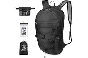 SIMDAO Lot de sacs étanches 20 l, Noir , Sac à dos