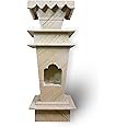 HANDICRAFT BAZAAR Marble Tulsi Pot for Home | Tulsi Marble Planter for Roof, Porch, Balcony (V Shape Katni)