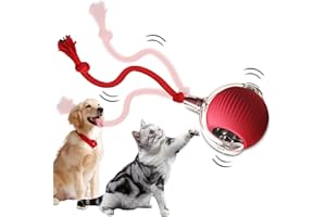 LuGirlre Interactive Rolling Cat Dog Ball,2025 Upgraded Automatic Cat Ball Dog Toys Automatic Toy Self Moving Dog Toys,360° Smart Rolling Toy Electric Balls for Dog/Cats(red)