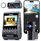 كاميرا مركبة Viofo A329S أمامية + خلفية + داخلية 3 كاميرات 4K + 2K + 2K Wi-Fi 6 HDR STARVIS 2 SSD مدعومة بنظام GPS