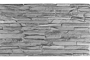 GRACE BALTIC Paneles de pared de plástico PVC 3D decorativos azulejos revestimiento (‎Slate Classic)