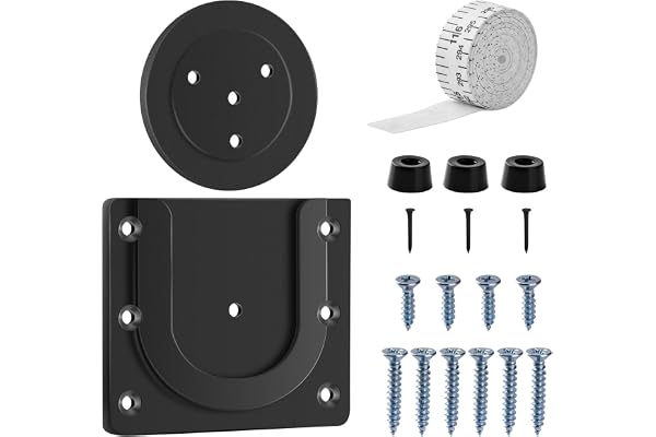 YAOZUP Support de Fixation pour Cible de Fléchettes, Ensemble de Support de Fléchettes Noir avec Ruban à Mesure, Support Mural Universel