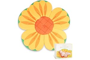 YOOXARMOR Fiore da Bagno per Lavabo,Vasca da Bagno a Fiori Antiscivolo per Neonati 0-6 mesi, Morbido Cuscino da Bagno per Lavabo per Bambini, Essenziali per il Bagnetto dei Neonati,Girasole