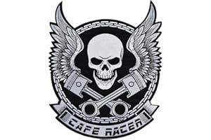 topt mili ecusson Route 66 Biker Motard Moto Tete de Mort thermocollant Grand Format 28x23cm patche Badge