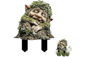 CHIHOLEN Planches de jardin troll 2D - Décoration de jardin pour l'extérieur - En acrylique - Résistantes aux intempéries - Pot de fleurs - Accessoire de jardin pour cour, jardin, pelouse, terrasse (A