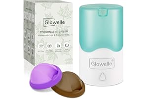 GLOWELLE Menstruationsscheibe & Sterilisator Set, Mini Disc Dampfreiniger mit 2 weichen wiederverwendbaren Discs, Tampon-, Pad- & Cup-Alternative für Frauen, Reisetauglich