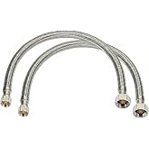 Smartizi 2 Adet 3/8" - 3/8" Dişi &Ccedil;elik &Ouml;rg&uuml;l&uuml; Flex Hortum (50 cm) - Klozet ve Rezervuar Su Bağlantı Spirali - Paslanmaz Esnek