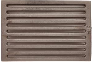 Koem Grille en fonte pour les cendres et l'aération résistante aux hautes températures pour cheminées, poêles à barbecue, fabriqué en Italie (20,6 x 30 cm)