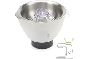 ‎KENWOOD Kenwood AT312 Zitruspresse (für frisch gepresste Zitrussäfte, Küchenmaschinen-Zubehör, Geeignet für alle Chef Küchenmaschinen), Edelstahloptik