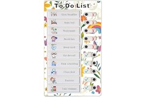 VELLICHOR Checklisten-Tafel Aufgabenliste zum Aufkleben, wiederverwendbares Memoboard für Kinder,Aufgabenplaner Kinder, Aufgabenliste für Kinder (Flower)(Die blumen)