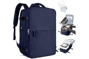 SZLX Zaino Ryanair 40x30x20 Sottovuoto con Pompa Zaino da Viaggio 40x30x20 Wizzair Bagaglio a Mano 40x20x25 Ryanair Donna Borse da Cabina per Easyjet 45x36x20 Uomo Zaino Laptop 14 Pollici Valigia