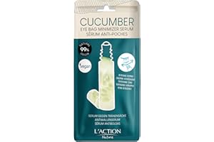 L'Action Paris Sérum Reductor de Bolsas para Ojos, Sérum Natural con Extracto de Pepino para la Hinchazón debajo de los Ojos, Sérum Iluminador que Ayuda a Mejorar la Elasticidad de la Piel 10ml