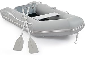 CO-Z 2.3m/3m Gommone Gonfiabile per Adulti Tender Gommone per 2/4 Persone Gommone Fondo in Lega Alluminio per Pesca Nautica Gioco Compatibile con Motore Fuoribordo (Capacità 300 kg /450 kg)