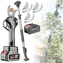 Cesoia Elettrica A Batteria Con Asta Estensibile - Forbici Potatura Professionale Per Alberi, Taglio 45mm, 2/3 Batterie - Foto 5