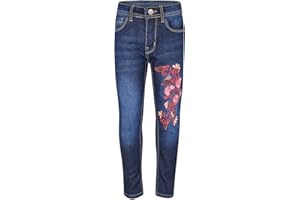 A2Z 4 Kids Girls Stretchy Embroidered Denim Jeans Faded Fashion Jeggings Comfort Skinny Pants Stylish Trousers New Age 5 6 7 8 9 10 11 12 13 Years