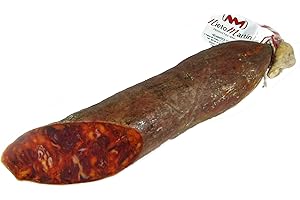 NIETO MARTIN CHORIZO CULAR IBÉRICO DE BELLOTA CERTIFICADO ELABORACIÓN TRADICIONAL Y CURACIÓN EN BODEGA NATURAL. PIEZA DE 750-800 gr ENVASADA AL VACIO