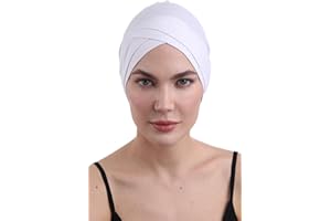 DERESINA HEADWEAR Deresina Modelo W Gorra Delantera de Algodón y Bambú para Pérdida de Cabello, Quimioterapia