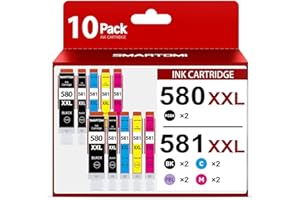 580 581 XXL Druckerpatronen kompatible für Canon PGI-580 CLI-581 XXL Patronen Multipack für Pixma TR8550 TR7550 TR7500 TS705 TS6350 TS6150 TS9550 TS6250 TS8250 TR8500 TS6151 TS8150 TS8251 (10er-Pack)