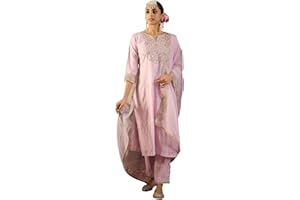 INDO ERA Gesticktes Kurta-Set