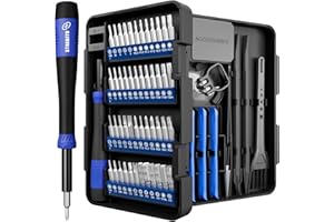 STREBITO Small Precision Screwdriver Set 64-Piece with Torx, Triwing, Pentalobe, Electronics Repair Tool Kit for Computer, PC, Laptop, MacBook, Tablet, Phone, PS5, Glass, Ring Doorbell