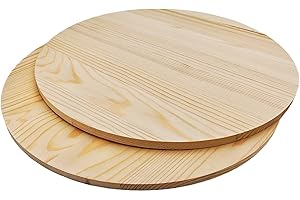ANKTILY 2 targhe rotonde in legno di pino, 35 x 1 cm, vuote, non finite, per progetti artigianali, incisione, combustione del legno, pittura