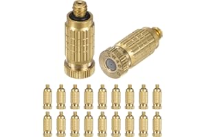 M METERXITY 20-Pack Boquillas de Nebulización de Latón, Boquillas de Nebulización de 0.016"/0.4mm de Orificio de Latón, Boquilla de Nebulización de Alta Presión [10/24 UNC]