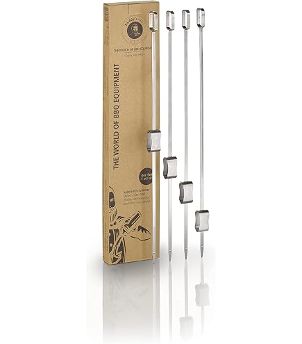 Spiedino Verticale Acciaio Inox - 3 Punte 20/25/30cm Per Shawarma E Griglia