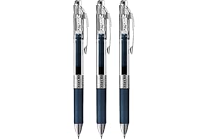 ‎PENTEL Pentel EnerGel Pure BL77TLE Druckkugelschreiber, 0,7 mm, Marineblau, 3 Stück