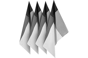 SIDORENKO Loco Bird strofinacci cucina cotone 50x70 cm grigio a righe - Set di asciugamani da cucina di alta qualità in 4 pezzi - Asciugapiatti Premium - stracci cucina in cotone per asciugare