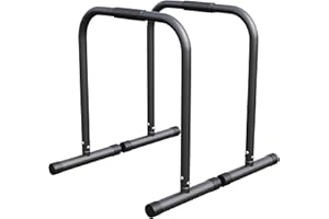 GORILLA SPORTS Barras paralelas para flexiones en Negro/Rojo/Azul