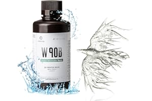 ‎RI RESIONE RESIONE W90B Wasserwaschbares 3D-Druckerharz Fast geruchloses LCD-UV-härtendes Harz 405nm Standard-Photopolymerharz für DLP MSLA LCD-3D-Druck (1000g, Transparent)