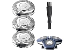 XERTEAM 3 sztuki SH71/52 wymienne głowice tnące kompatybilne z Philips Series 7000 golarki z szczotką do czyszczenia, akcesoria do golenia na mokro i sucho, kompatybilne z Philips Series 7000(S7xxx)/S6600/