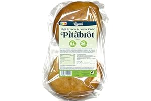 ‎LOCAWO Locawo High Protein & Low Carb Pita Bread | Doner Bread | Protein Bread | Full Wheat Flavour | Vegan | Ideal for a Protein-rich, Calorie and Sugar Reduced Diet