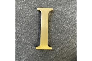 BWRMHME 6,6 cm massiver Messingaufkleber, englische Buchstaben, Metall-Alphabet-Buchstaben, Ornament, Wandaufkleber, selbstklebende Buchstaben und Zahlen, Hausadressschilder, Türnummern, Buchstaben,