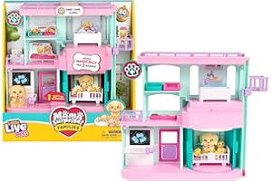 Little Live Pets Mama Surprise Families Baby Care Clinic, Set de Clínica para los Cachorros Sorpresa, Incluye Accesorios Necesarios para el Cuidado de los Perritos, Niños de +5 años, Famosa (LP307000)