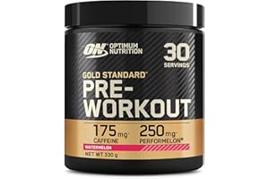 ‎OPTIMUM NUTRITION Optimum Nutrition Gold Standard Pre-Workout Energy Drink Pulver, Geschmack Watermelon, 330g, 30 Portionen
