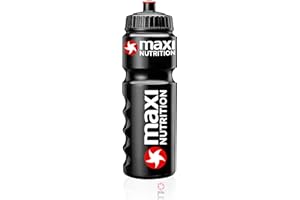 Maximuscle | Durable Bio-Based Sports Bottle for Working Out, Fitness, Hiking, Outdoor Sports | Pro-Athletes Reusable Water Bottle - Black, 750ml