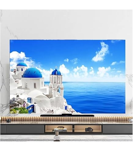 Hixingo Housse De Protection Télévision,Motif Paysage 3D Housse TV