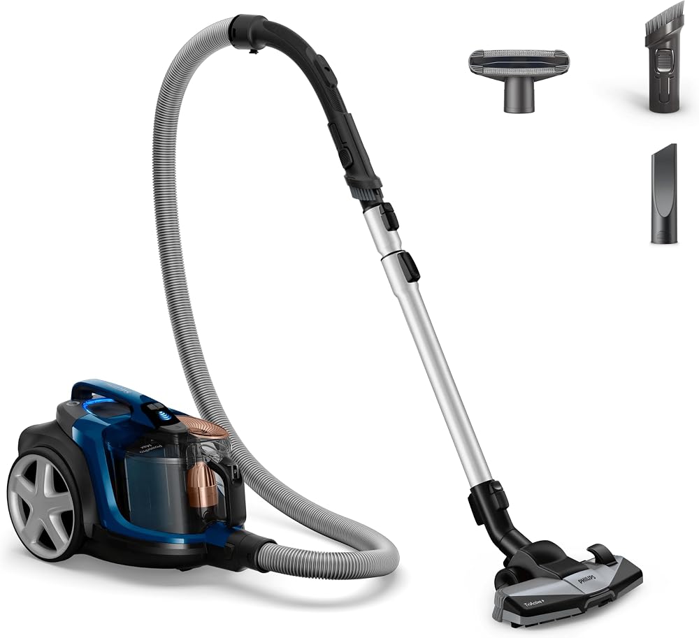 PHILIPS PowerPro Max Torbasız Elektrikli Süpürge - 900W, PowerCyclone 8, Alerji Kilidi, HEPA 13 Filtre, TriActive+ Başlık, Dijital Güç Kontrolü (FC9749/07)