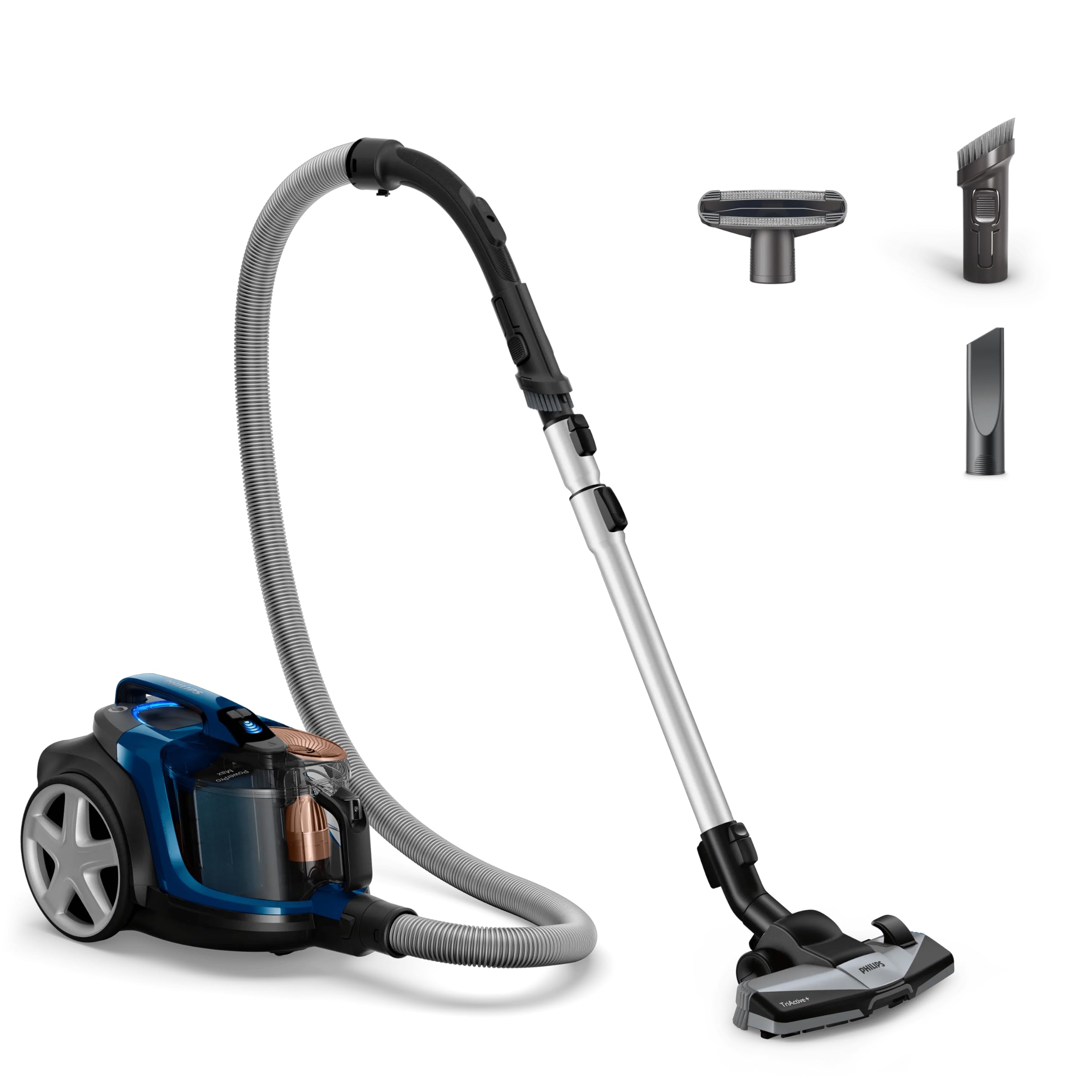 PHILIPS PowerPro Max Torbasız Elektrikli Süpürge - 900W, PowerCyclone 8, Alerji Kilidi, HEPA 13 Filtre, TriActive+ Başlık, Dijital Güç Kontrolü (FC9749/07)