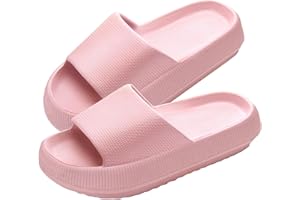 AMZHOTER Claquettes Homme Femme, Tongs de Douche Confortables et Douces Pantoufles Antidérapantes Sandales de Piscine et Plage Claquette Sandales Rose Noir