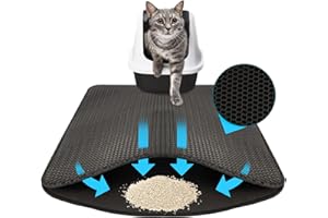 KARAT Katzenstreumatte, Anthrazit, 76 x 61 cm, wasserdichte Unterlage für Katzentoilette - Katzenmatte schützt den Boden vor 