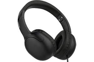 LORELEI E5 Kabelgebundene Kopfhörer für Kinder Faltbare & 3,5mm Klinkenbuchse Verwicklungsfreie Nylondraht-Stereo-On-Ear-Headsets für Kinder/Kinder/Schule/Tablet/Ipad (Space Black)