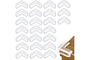 AZWOOD Table Corner Protectors for Kids, 24pcs Soft and Safe Edge Protection Silicone Baby Proofing Corners, Child Safety Clear Edge & Corner Guards for Furniture Against Sharp Corners (Right Angle)