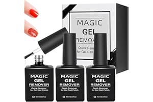 AUBEIFOU 3 Pack Gel Nail Polish Remover 10ml, Fast Gel Polish Remover,Quickly Easily Clean…