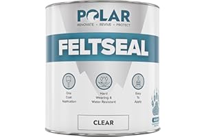POLAR SPECIALIST COATINGS Polar Premium Clear Instant Waterproof Felt Roof Sealant Paint 500ml, Emergency Felt Roof Repair Sealer for All Felt Roofs