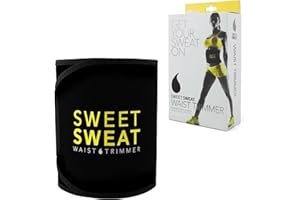 SPORTS RESEARCH Sweet Sweat Premium Bauchweghose für Männer und Frauen. Inklusive kostenloser Probe des Sweet Sweat Mittels zur Leistungssteigerung beim Training. gelb