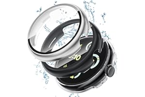 YUIYUKA 3 Stück Wasserdicht Hülle mit Displayschutz für Google Pixel Watch 3 2 1 Hülle 41mm/Pixel Watch 3 45mm Case,Hard PC Protect Cover mit Gehärtetes Schutzglas Rundum Schutzhülle für Pixel Watch 3 2 1